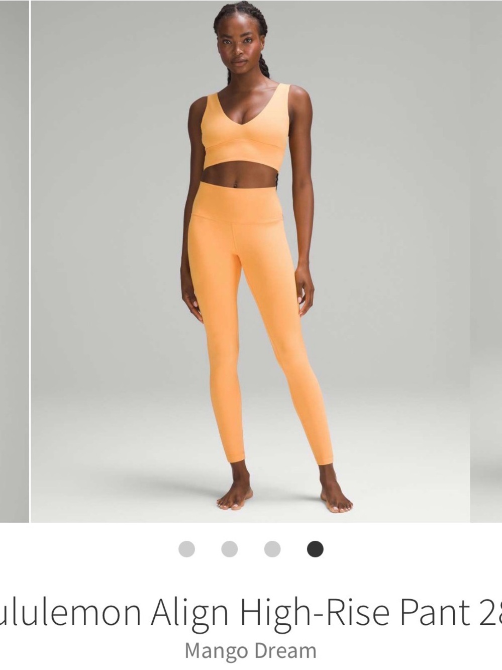lululemon athletica Align High-Rise Leggings & sports bra in Mango